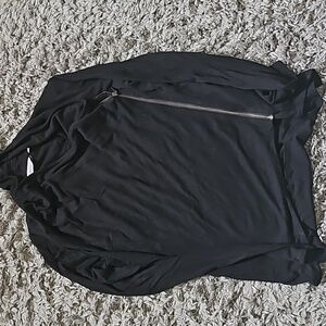 Long sleeve side zipper thick sweater